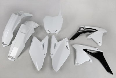 UFO KOMPLET PLASTIKÓW SUZUKI RMZ 450 08-17 KOLOR BIAŁY (SU409E041) - ZASTĘPUJE SUKIT410041