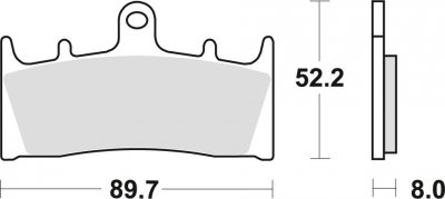 TRW klocki hamulcowe przód Kawasaki ZRX - R 1200 (01-06)