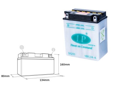 LANDPORT Yamaha YFM 350 FX Wolverine 95-03 akumulator obsługowy - bez elektrolitu