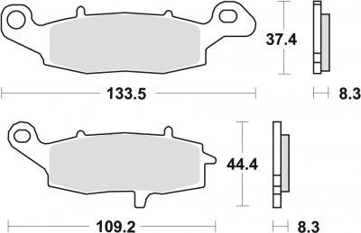 TRW klocki hamulcowe przód Kawasaki VN 1500  Classic Tourer  FI (00-04)