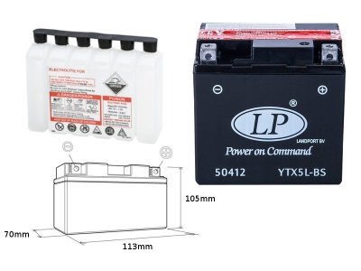  LANDPORT Kymco MXR 150 akumulator  elektrolit osobno 