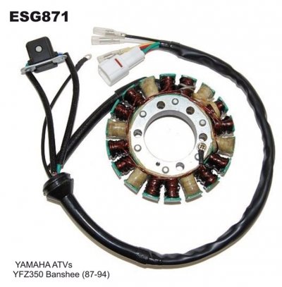 ELECTROSPORT UZWOJENIE ALTERNATORA (STATOR HI-POWER) YAMAHA YFZ 350 BANSHEE 87-94 ( Z IMPULSATOREM)