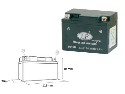 LANDPORT Husqvarna Wre 125 (94-06) akumulator  bezobsługowy/zalany (zastępuje YTX4L)