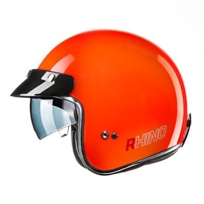 RHINO Jet City kask motocyklowy otwarty orange fluo