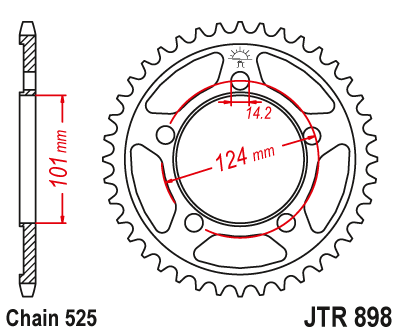  DID JT zestaw napędowy KTM 990 Supermoto (08-10) 