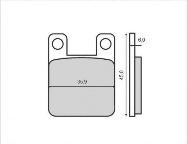 Brenta klocki hamulcowe (metaliczne) tył Peugeot Speedfight 50  (98- )