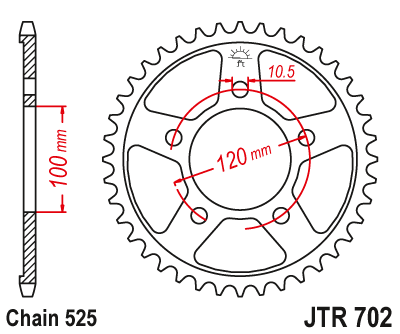 DID JT zestaw napędowy Aprilia 750 SL Shiver/GT /ABS / 10-16