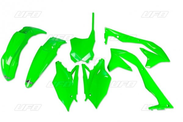 UFO KOMPLET PLASTIKÓW KAWASAKI KXF 450 16-17 KOLOR ZIELONY FLUO