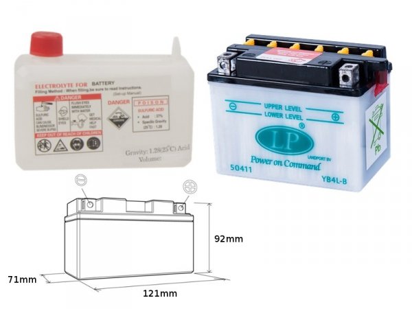LANDPORT Aprilia SR 50 (93-00) akumulator elektrolit osobno