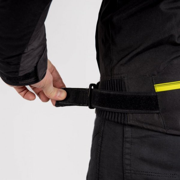 KURTKA MOTOCYKLOWA TEKSTYLNA REBELHORN BORG BLACK GREY FLUO YELLOW L