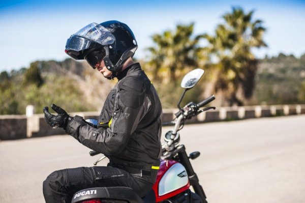 KURTKA MOTOCYKLOWA TEKSTYLNA REBELHORN BORG BLACK GREY FLUO YELLOW XS