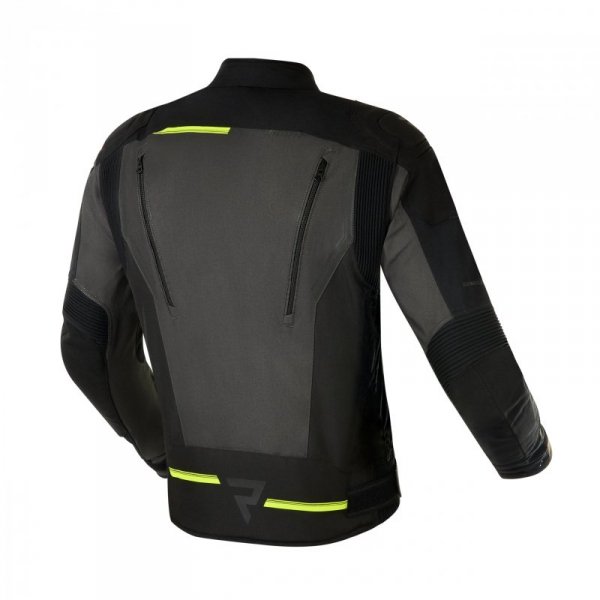 KURTKA MOTOCYKLOWA TEKSTYLNA REBELHORN BORG BLACK DARK GREY FLUO YELLOW S