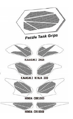 NAKLEJKA NA BAK TANKPAD/TANKGRIPS KEITI PAZZLE BLACK