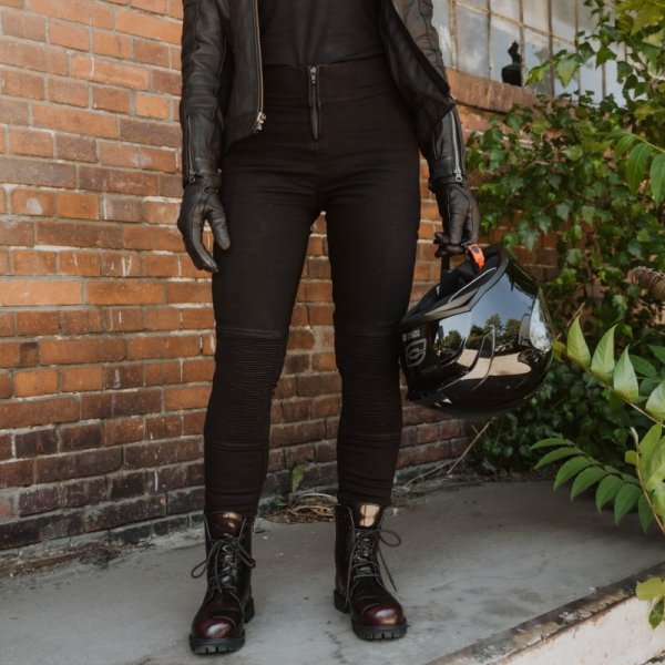 LEGINSY MOTOCYKLOWE DAMSKIE OZONE CHICA BLACK 38/30 W38/30