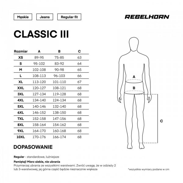 JEANSY MOTOCYKLOWE REBELHORN CLASSIC 3 REGULAR FIT WASHED BLACK 30/34