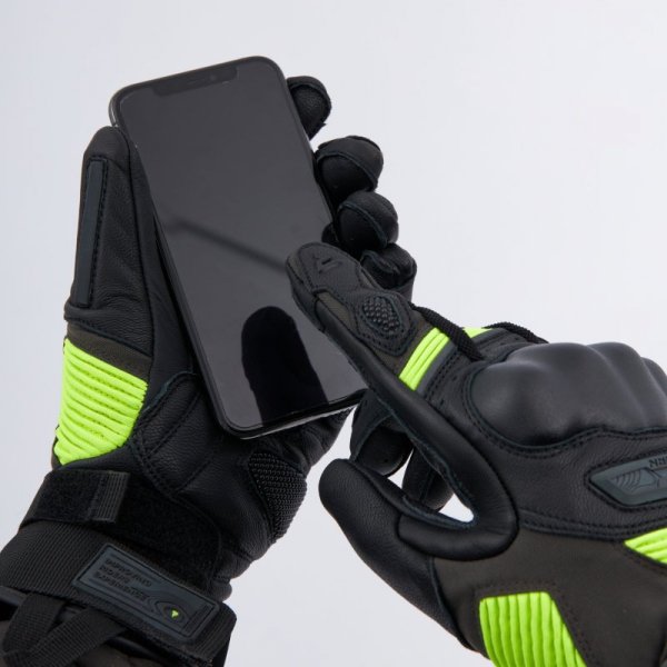 RĘKAWICE MOTOCYKLOWE REBELHORN RANGE BLACK ANTHRACITE FLUO YELLOW 3XL