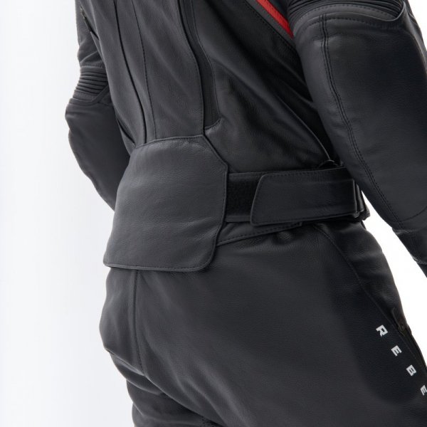 KURTKA MOTOCYKLOWA SKÓRZANA REBELHORN VELOCE BLACK GREY FLUO RED 58