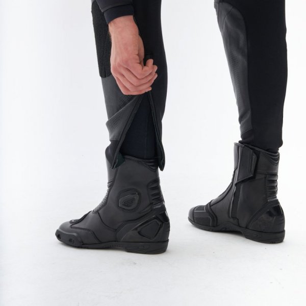 SPODNIE MOTOCYKLOWE SKÓRZANE REBELHORN VELOCE BLACK WHITE 48