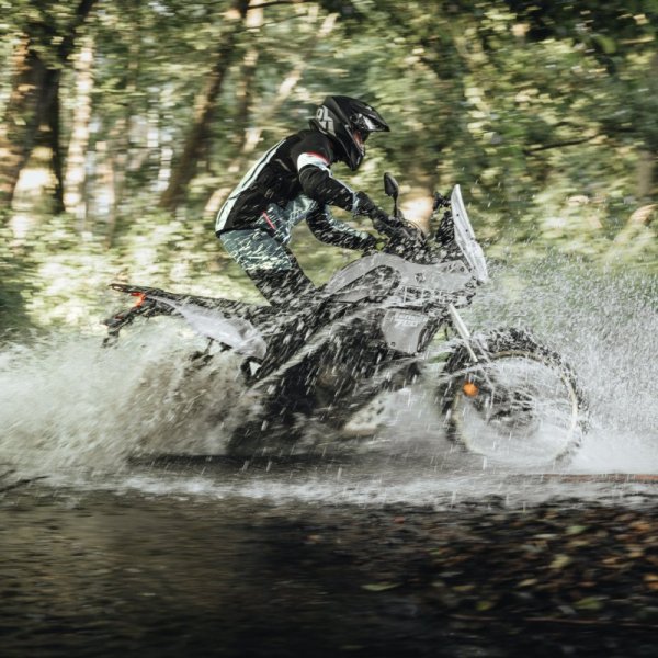 KURTKA MOTOCYKLOWA TEKSTYLNA REBELHORN RANGE GREY BLACK RED M