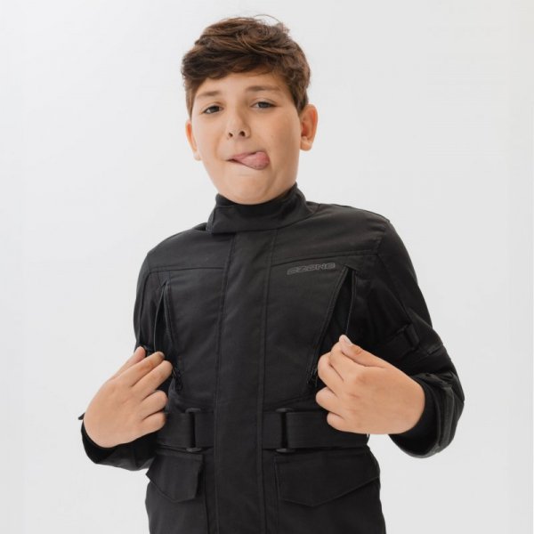 KURTKA MOTOCYKLOWA TEKSTYLNA JUNIOR OZONE SAHARA BLACK YM