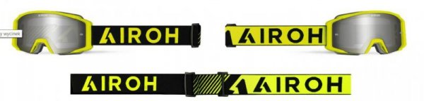GOGLE AIROH BLAST XR1 YELLOW MATT - SZYBA SILVER MIRRORED (1 SZYBA W ZESTAWIE) OS