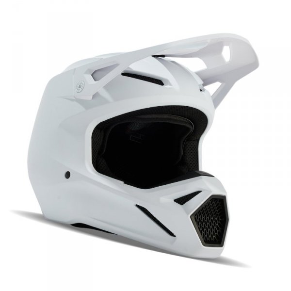 KASK MOTOCYKLOWY FOX V1 SOLID MATTE WHITE XXL