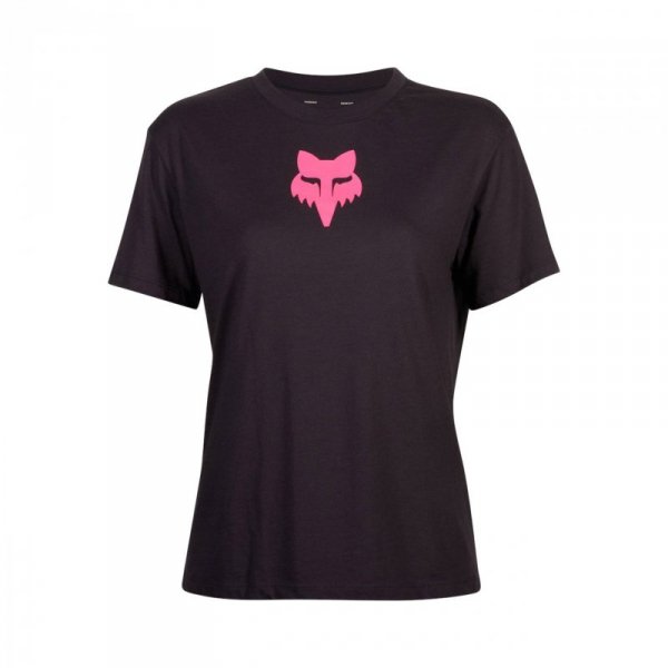 T-SHIRT DAMSKI FOX HEAD BLACK PINK S