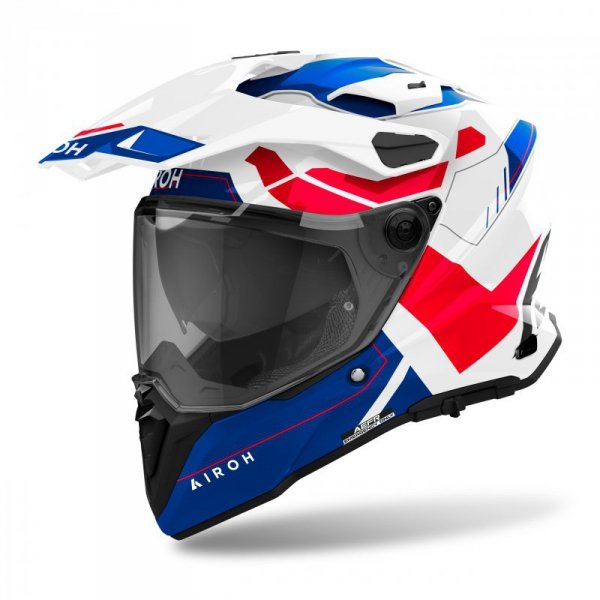 KASK MOTOCYKLOWY AIROH COMMANDER 2 REVEAL BLUE RED GLOSS M