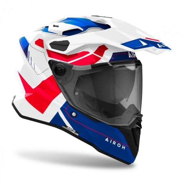KASK MOTOCYKLOWY AIROH COMMANDER 2 REVEAL BLUE RED GLOSS XL
