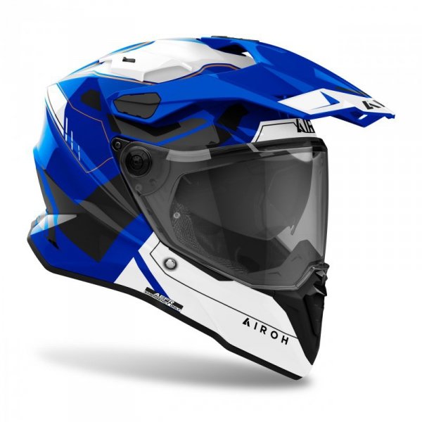 KASK MOTOCYKLOWY AIROH COMMANDER 2 REVEAL BLUE GLOSS M
