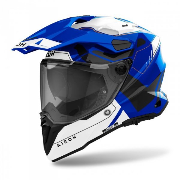 KASK MOTOCYKLOWY AIROH COMMANDER 2 REVEAL BLUE GLOSS L