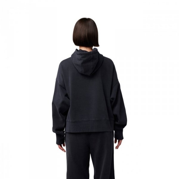 BLUZA Z KAPTUREM DAMSKA FOX WORDMARK OVERSIZED BLACK L