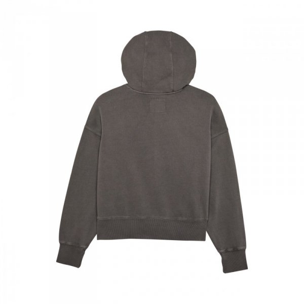 BLUZA Z KAPTUREM DAMSKA FOX WORDMARK OVERSIZED PEWTER S