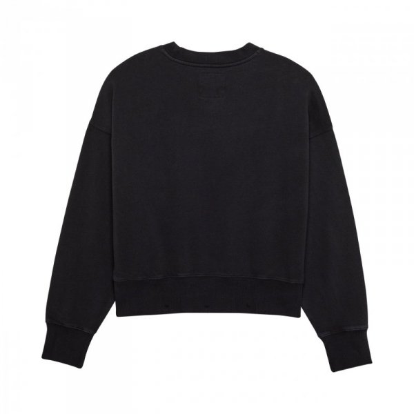 BLUZA DAMSKA FOX WORDMARK OVERSIZED FLEECE CREW BLACK XS