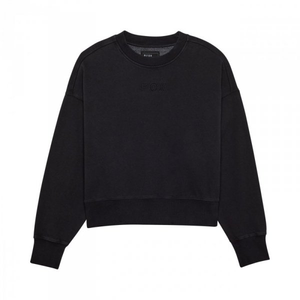 BLUZA DAMSKA FOX WORDMARK OVERSIZED FLEECE CREW BLACK L