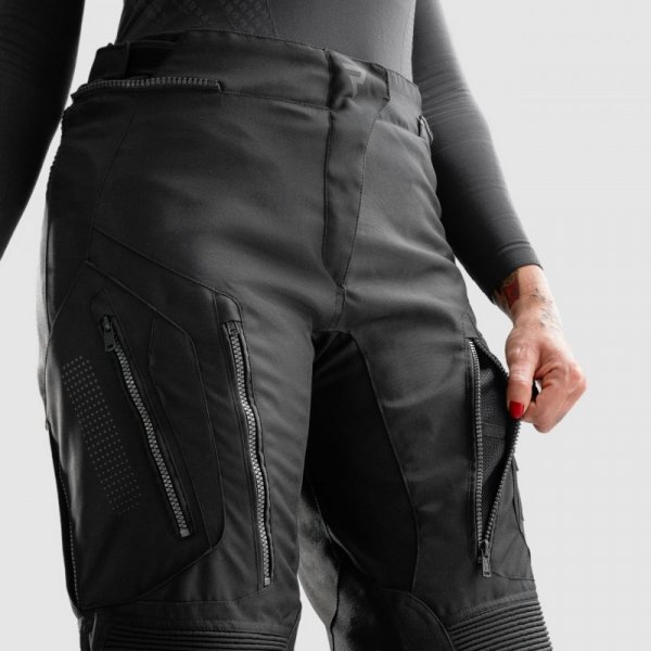 SPODNIE MOTOCYKLOWE TEKSTYLNE DAMSKIE REBELHORN HIKER 4 BLACK (KRÓTKA NOGAWKA) S-WXL