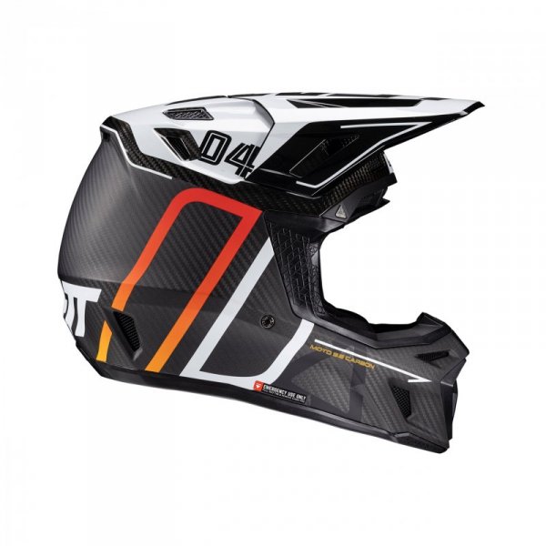 KASK MOTOCYKLOWY Z GOGLAMI LEATT KIT MOTO 9.5 CARBON WHITE M