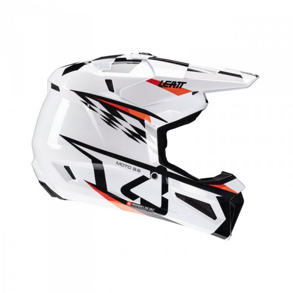 KASK MOTOCYKLOWY Z GOGLAMI LEATT KIT MOTO 3.5 WHITE S