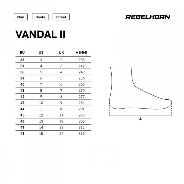 BUTY MOTOCYKLOWE REBELHORN VANDAL 2 BLACK 39