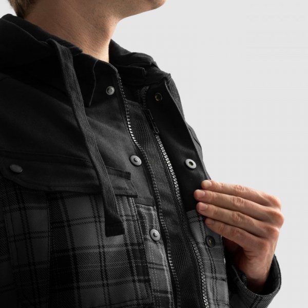 KOSZULA MOTOCYKLOWA REBELHORN SHIFTER BLACK GREY 5XL