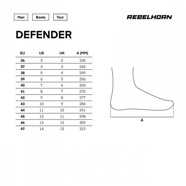 BUTY MOTOCYKLOWE REBELHORN DEFENDER BLACK 47