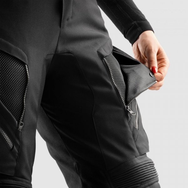 SPODNIE MOTOCYKLOWE TEKSTYLNE DAMSKIE REBELHORN HARDY 3.0 BLACK W4XL