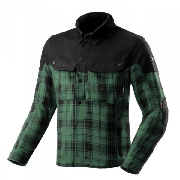 KOSZULA MOTOCYKLOWA REBELHORN SHIFTER BLACK GREEN XL