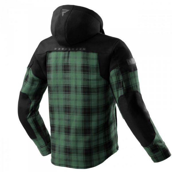 KOSZULA MOTOCYKLOWA REBELHORN SHIFTER BLACK GREEN XXL