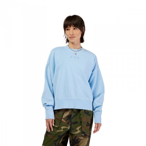 BLUZA DAMSKA FOX WORDMARK OVERSIZED FLEECE CREW CASHMERE BLUE L