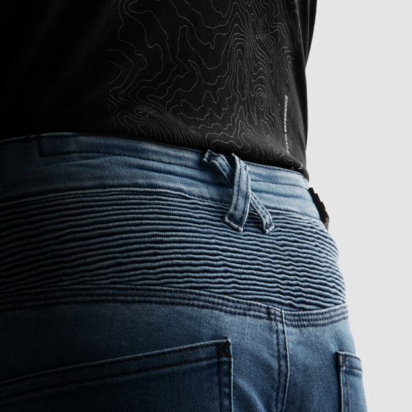 JEANSY MOTOCYKLOWE REBELHORN REVOLT WASHED BLUE MONOLAYER 42/34