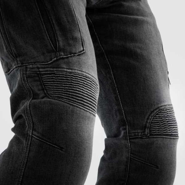 JEANSY MOTOCYKLOWE REBELHORN VANDAL WASHED BLACK MONOLAYER 40/34