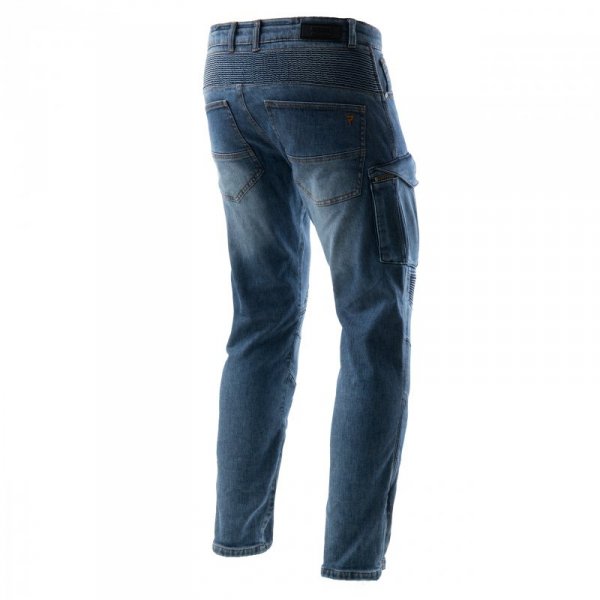JEANSY MOTOCYKLOWE REBELHORN VANDAL WASHED BLUE MONOLAYER 28/34