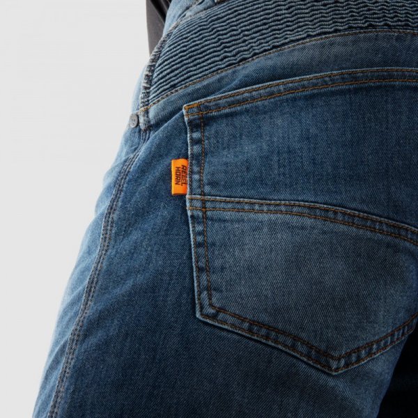 JEANSY MOTOCYKLOWE REBELHORN VANDAL WASHED BLUE MONOLAYER 28/34