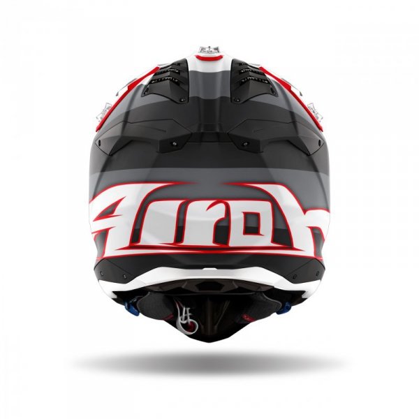 KASK MOTOCYKLOWY AIROH AVIATOR 3 MONARCH GREY RED MATT M